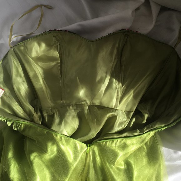 Tulle Sequin BALL GOWN PROM GRAD DRESS Dancing Queen Green Pink Sz XS Fairy - Picture 14 of 16